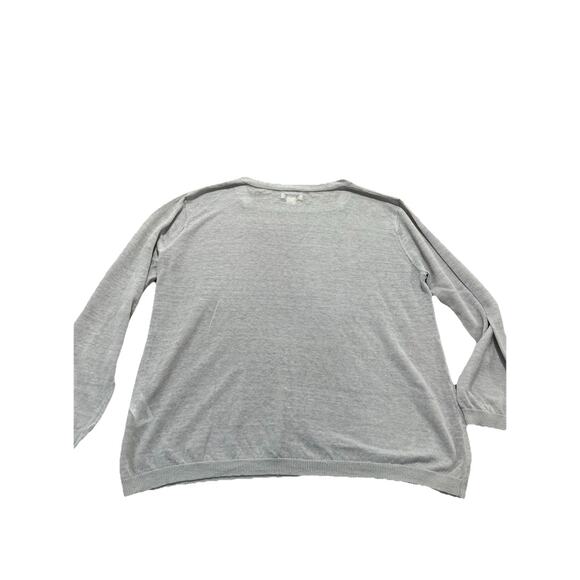 REISS Womens L Linen Blend Lightweight Square Neck Sweater ￼ - Picture 7 of 7